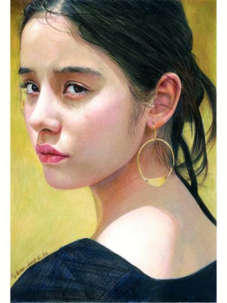 彩铅人像