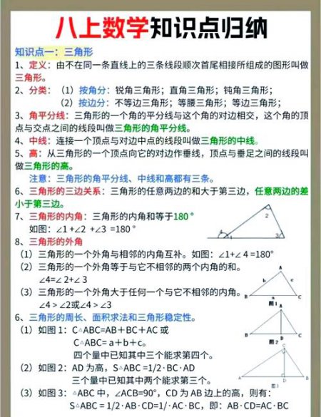 初二数学知识点