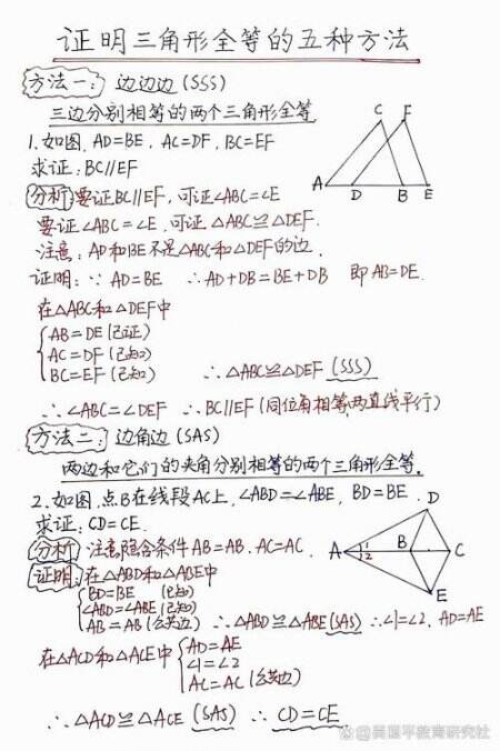 数学证明手写过程