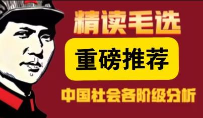 毛泽东选集精读毛选第一篇《中国社会各阶级分析》 教程视频