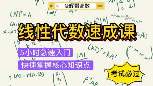 《线性代数》5小时速成课 学习视频