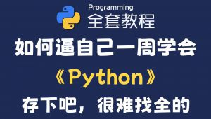 Python零基础全套教程 教学视频