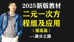初一数学七年级数学二元一次方程组及应用（提高篇） 学习视频