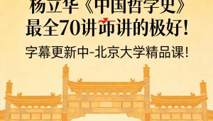 杨立华《中国哲学史》北京大学精品课！ 教学视频