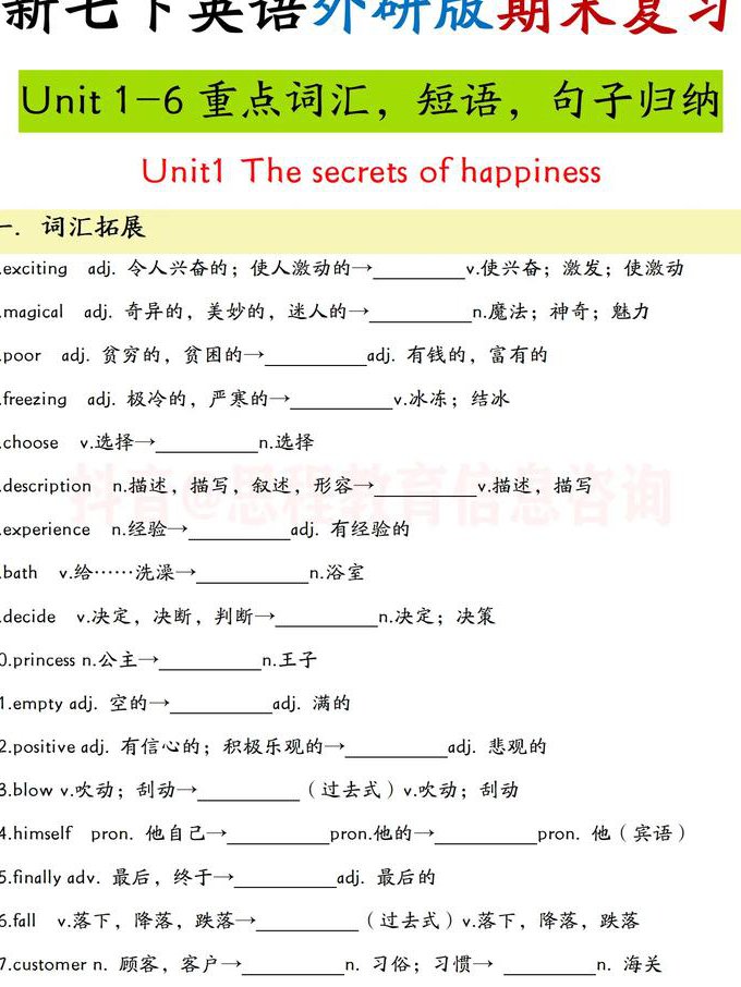 中考初三英语教学视频 - 英语复习