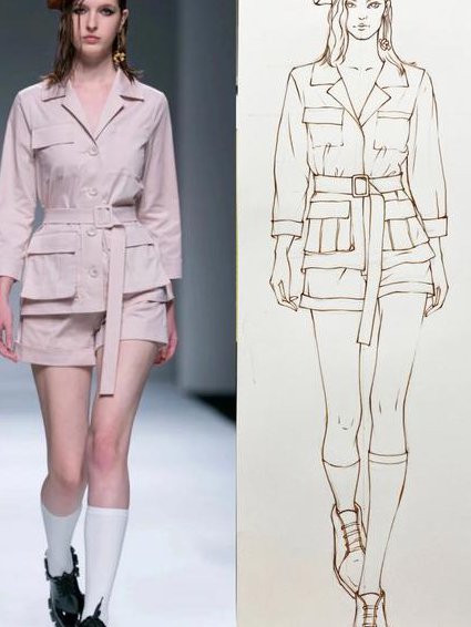 马克笔服装设计手绘教程 - 服装效果图