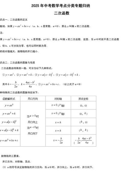 八年级数学单元同步课程视频 - 二次函数