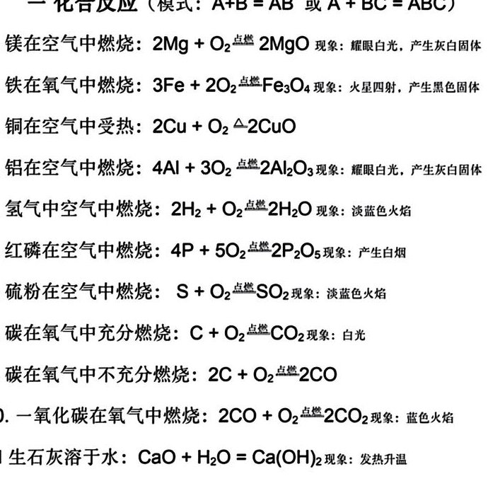 高考化学复习一轮复习二轮复习 - 化学方程式