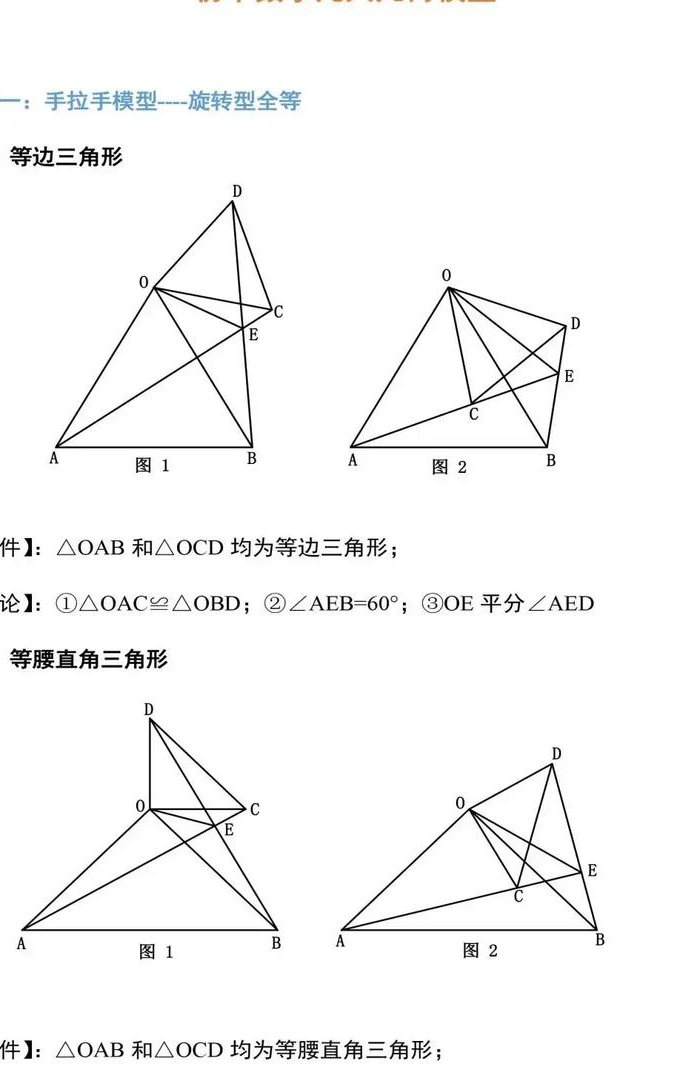湘教版初二八年级数学下册微课教学视频知识点合集 - 几何模型