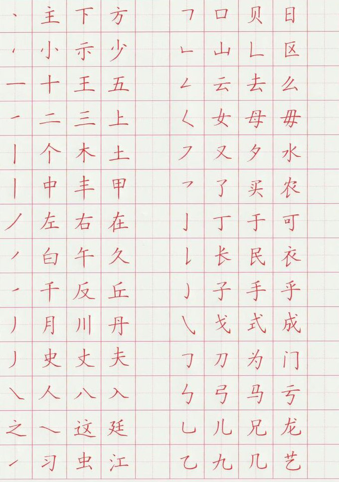 颜真卿《多宝塔碑》临摹（全集） - 楷书笔画