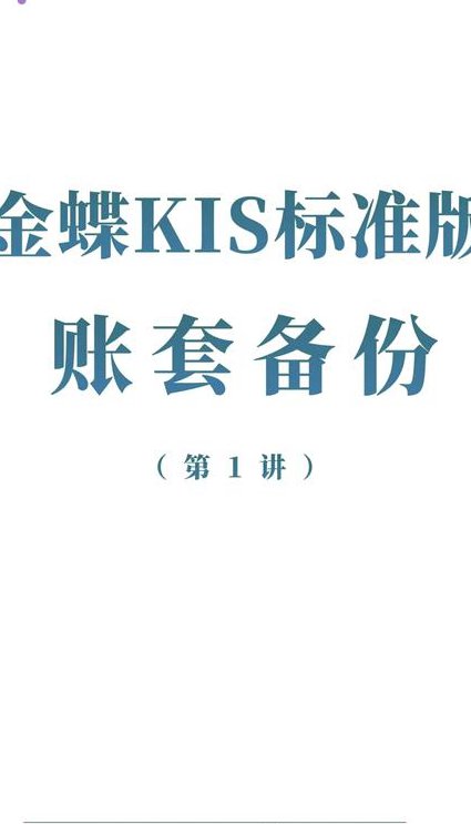 金蝶KIS操作视频教程 - 金蝶KIS