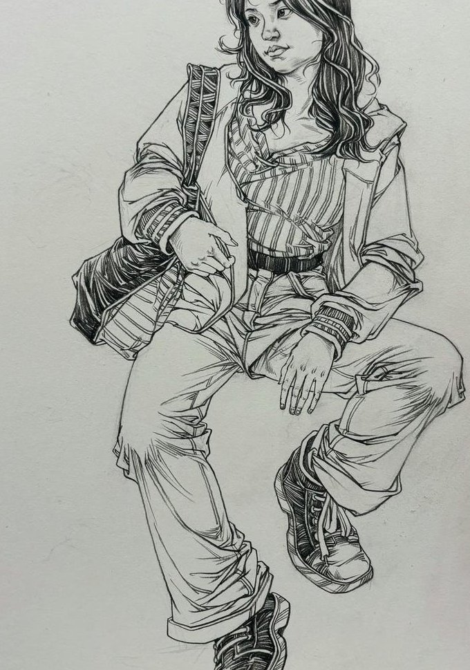 线描人物临摹教程 - 人物速写