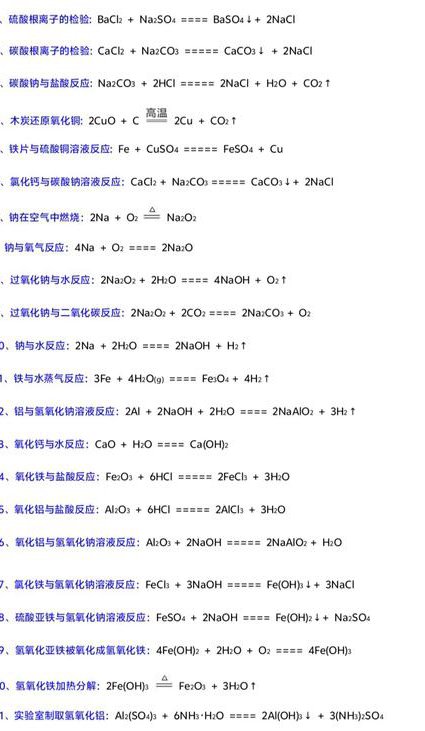 高一化学精讲名师辅导视频 - 化学方程式