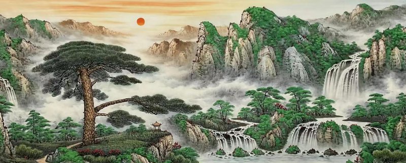 阳宅风水自学基础 - 山水画风水
