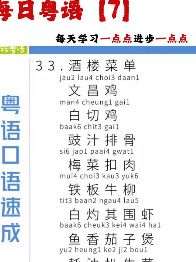 疯狂学粤语课程 - 粤语发音